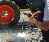 Looking for mobile DC welding equipment, portable DC welding equipment, mobile welding equipment, portable welding equipment, a portable welder, a DC welder, an engine driven welder, engine driven welding equipment, farm welding equipment, a tractor PTO-